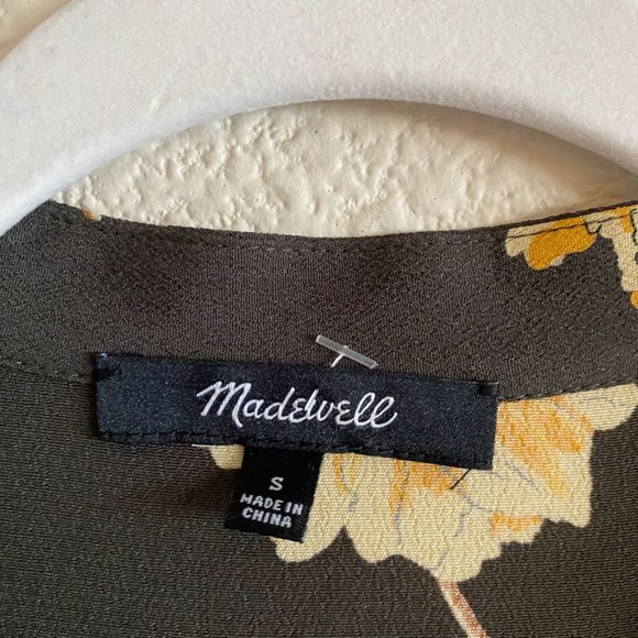 NEW Madewell Button-Front Tier Dress Fall Flowers Long Sleeve Floral Midi - Picture 10 of 10